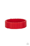 In Plain SIGHTSEER - Red Acrylic Stretchy Bracelet