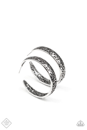 Garden for Two - Silver  Paparazzi Earrings