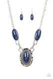 Count to TENACIOUS - Blue Paparazzi Short Abstract Necklace
