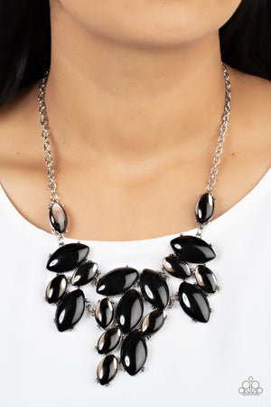 Date Night Nouveau - Black Paparazzi Acrylic Beads Necklace