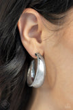 Dune Dynasty - Silver Paparazzi Fashion Fix Hoop Earrings