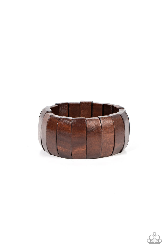 Island Grind - Brown.. Paparazzi  Wooden  Bracelet