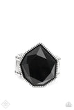 Dynamically Defaced - Black Paparazzi Fashion Fix Ring