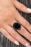 Dynamically Defaced - Black Paparazzi Fashion Fix Ring
