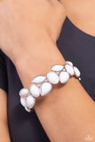 Gondola Groves - White Paparazzi Stretchy Bracelet
