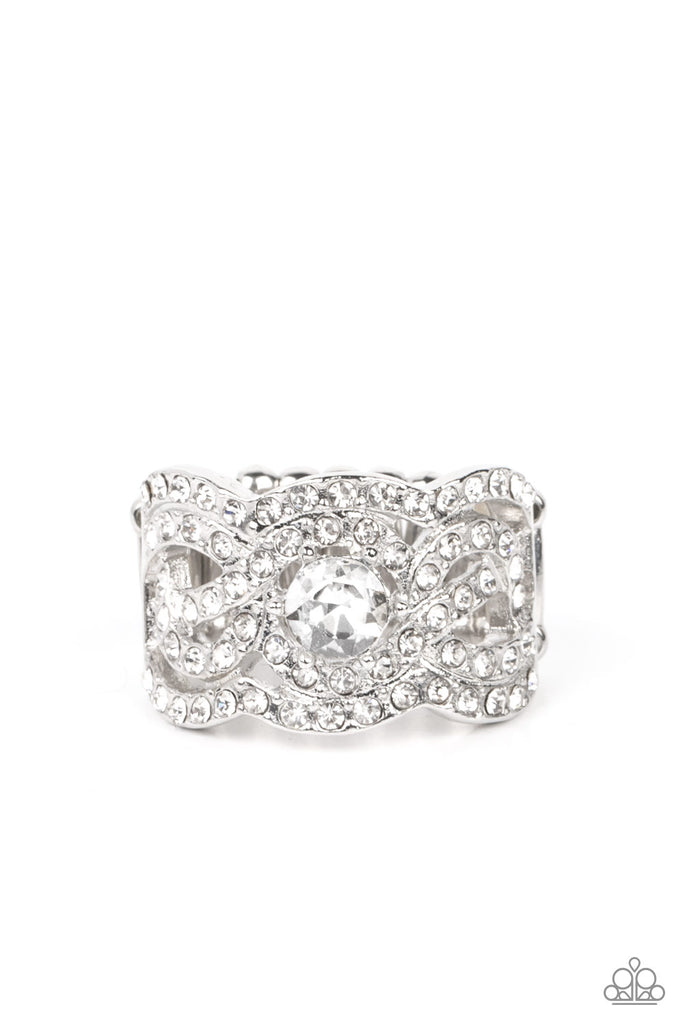 Doting on Dazzle - White Paparazzi LOP Bling Ring