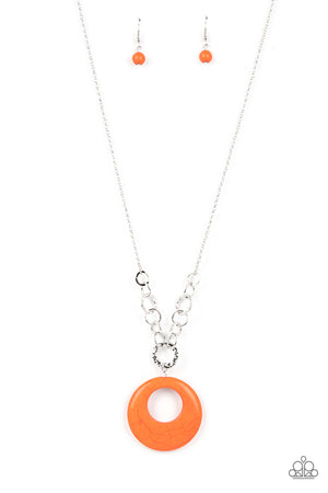 Hidden Dune - Orange Paparazzi Necklace