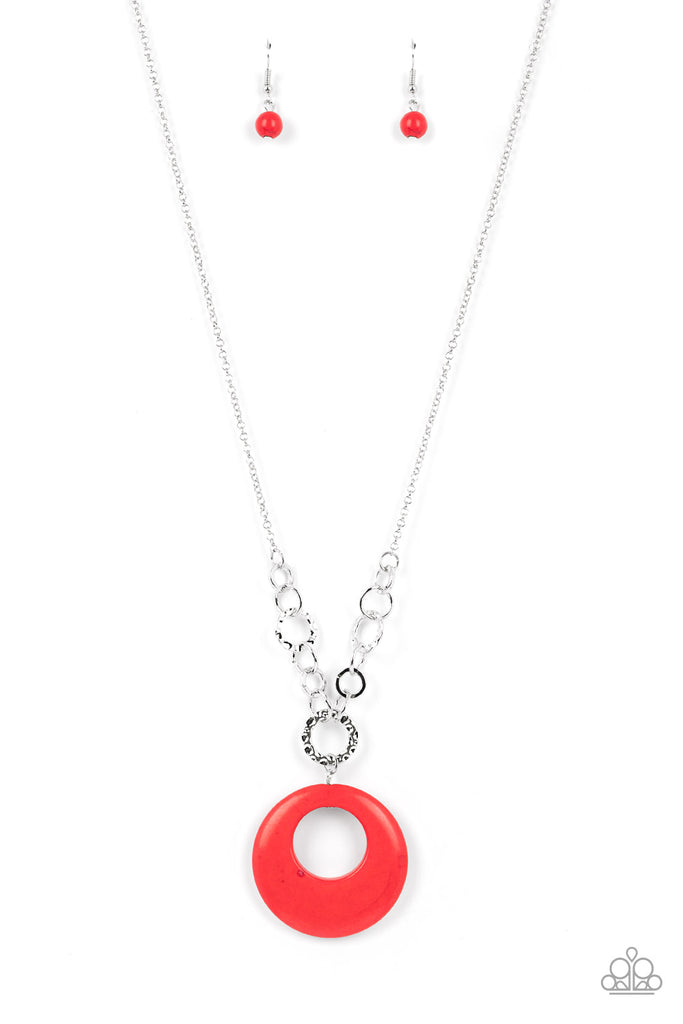 Hidden Dune - Red Paparazzi Necklace