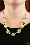 Island Ice - Green Paparazzi Icy Bead Necklace