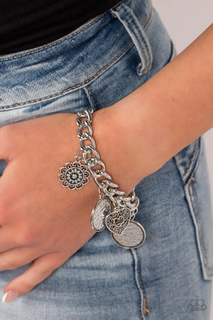 Complete CHARM-ony - Silver Paparazzi  Bracelet