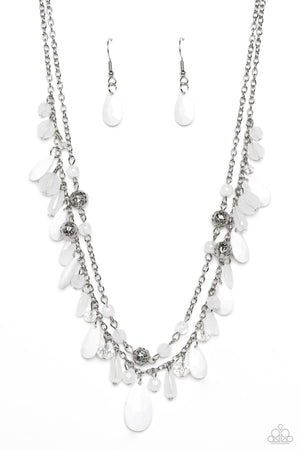 Flirty Flood - White Paparazzi Necklace