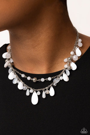 Flirty Flood - White Paparazzi Necklace