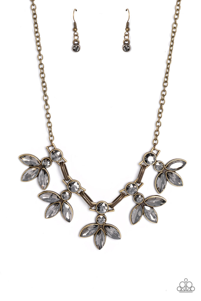 Dauntlessly Debonair - Brass Paparazzi Necklace