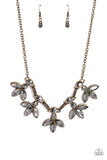 Dauntlessly Debonair - Brass Paparazzi Necklace