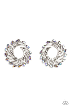 Firework Fanfare - Multi Paparazzi Large Earrings