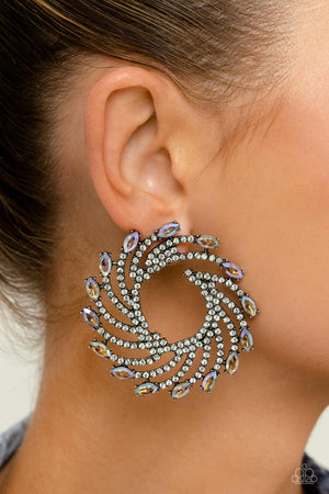 Firework Fanfare - Multi Paparazzi Large Earrings