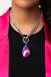 Edgy Exaggeration - Pink Paparazzi Necklace
