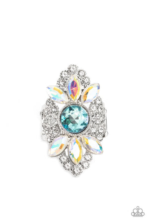 GLISTEN Here! - Blue Paparazzi Prismatic Ring