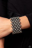 DECO in the Rough - White Paparazzi Stretchy Bracelet