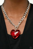 GLASSY-Hero - Red  Paparazzi Heart Necklace