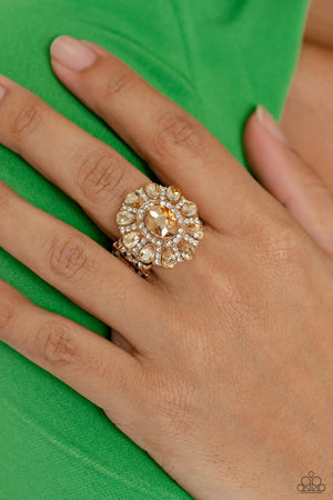 GLIMMER and Spice - Gold Paparazzi  - Ring