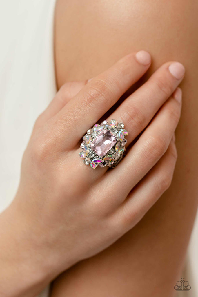 Dynamic Diadem - Pink Paparazzi Radiant Cut Ring