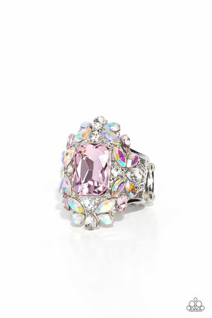Dynamic Diadem - Pink Paparazzi Radiant Cut Ring