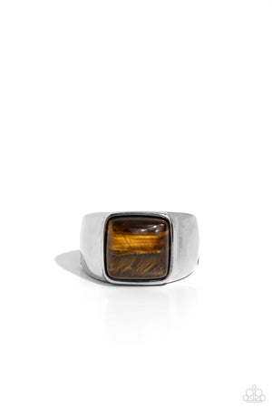 Earthy Envy - Brown Men Ring