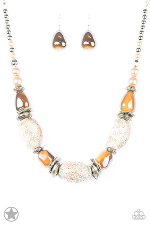 In Good Glazes Necklace Set-Blue