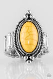 Summer Sandstone - Yellow Paparazzi  Ring