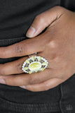 Over The MOONFLOWER - Yellow ♥Paparazzi Ring