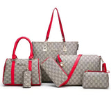 Mei&ge Spring and Summer New Fashion One-shoulder Oblique Handbag Six-piece Set
