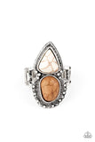 Mojave Mosaic - Brown Paparazzi Ring