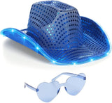 Blue ~ Light Up Cowboy Hat