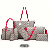 Mei&ge Spring and Summer New Fashion One-shoulder Oblique Handbag Six-piece Set