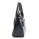 American Bee ~ Black  Croc Leather Handbag w/ Black Wallet