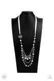 All The Trimmings - Ivory  Paparazzi Blockbuster Long Necklace