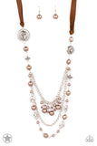 All The Trimmings - Brown  Paparazzi Blockbuster Long Necklace