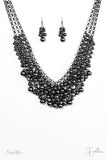 The Rachael  Paparazzi 2017 Zi Collection  Black ~ Vintage Necklace