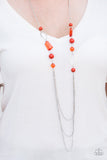 Jewel Jackpot - Orange Paparazzi Long Necklace