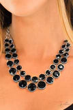PAPARAZZI "ICONIC" BLACK VINTAGE VAULT NECKLACE & EARRING SET ZI COLLECTION