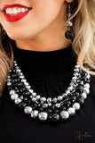 PAPARAZZI VINTAGE VAULT "FAME" BLACK NECKLACE & EARRING SET ZI COLLECTION