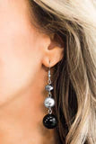 PAPARAZZI VINTAGE VAULT "FAME" BLACK NECKLACE & EARRING SET ZI COLLECTION