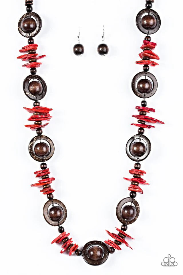 Tropical Tango - Red ~  Paparazzi  Necklace