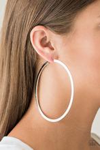 Size Them Up Silver Paparazzi Extreme Oversized Hoop Earrings