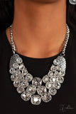 PAPARAZZI "UNSTOPPABLE" WHITE 2018 ZI COLLECTION NECKLACE & EARRING SET