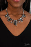 PAPARAZZI "VICTORIOUS" SILVER 2018 ZI COLLECTION NECKLACE & EARRING SET VINTAGE