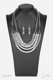 PAPARAZZI "THE HEIDI" SILVER 2018 ZI COLLECTION NECKLACE & EARRING SET