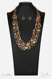 PAPARAZZI "THE CAROLYN" GOLD 2018 ZI COLLECTION NECKLACE & EARRING SET
