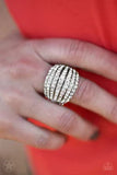 Bling Brilliance - White Blockbuster Paparazzi Ring